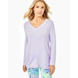 Lilly Pulitzer Areli Criss Cross Back Pullover Sweatshirt Lavender